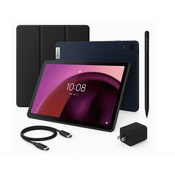 Tablet Celular Lenovo Tab M10 5G 10.6" 2K (2000×1200), Snapdragon 695, 6GB RAM, 128GB, Android 13, 5G nano-SIM (chip), Azul + Lenovo Tab Pen Plus + Funda
