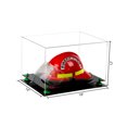 thumbnail image 2 of Clear Acrylic Fireman's Helmet Large Display Case with Green Risers and Black Base (V60), 2 of 2