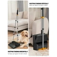 thumbnail image 4 of FVSA Broom and Dustpan Set with 50.4" Long Handle Extension Pole Set for Home (Black+Orange), 4 of 11