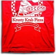 thumbnail image 2 of SpongeBob SquarePants Men’s Shirt, Graphic Printed Krusty Krab Pizza T-shirt Red  - XL, 2 of 7
