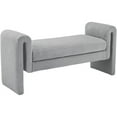 thumbnail image 1 of Pemberly Row Contemporary Gray Fabric Bench - 51"W x 17"D x 24.5"H, 1 of 5