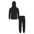 thumbnail image 2 of CHICTRY Kids Boys 2Pcs Tracksuit Sweatsuit Long Sleeve Hooded Pullover Sweatshirt with Sweatpants Jogger Set Black 7-8, 2 of 7