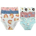 thumbnail image 5 of B&Q Soft and Stylish Cotton Briefs for Toddler Little Girls - 6-Pack Assortment - Sizes 2T to 7T, 5 of 6