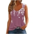 thumbnail image 2 of Tank Tops for Women Plus Size Sleeveless Loose Tank Top Pink XL, 2 of 5