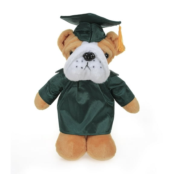 Made by Aliens Personalized Bulldog Stuffed Animal Plush Toy – Perfect Gift for Graduation Name or Your School Logo on Gown, Best for Any Grad School Kids 12 Inches