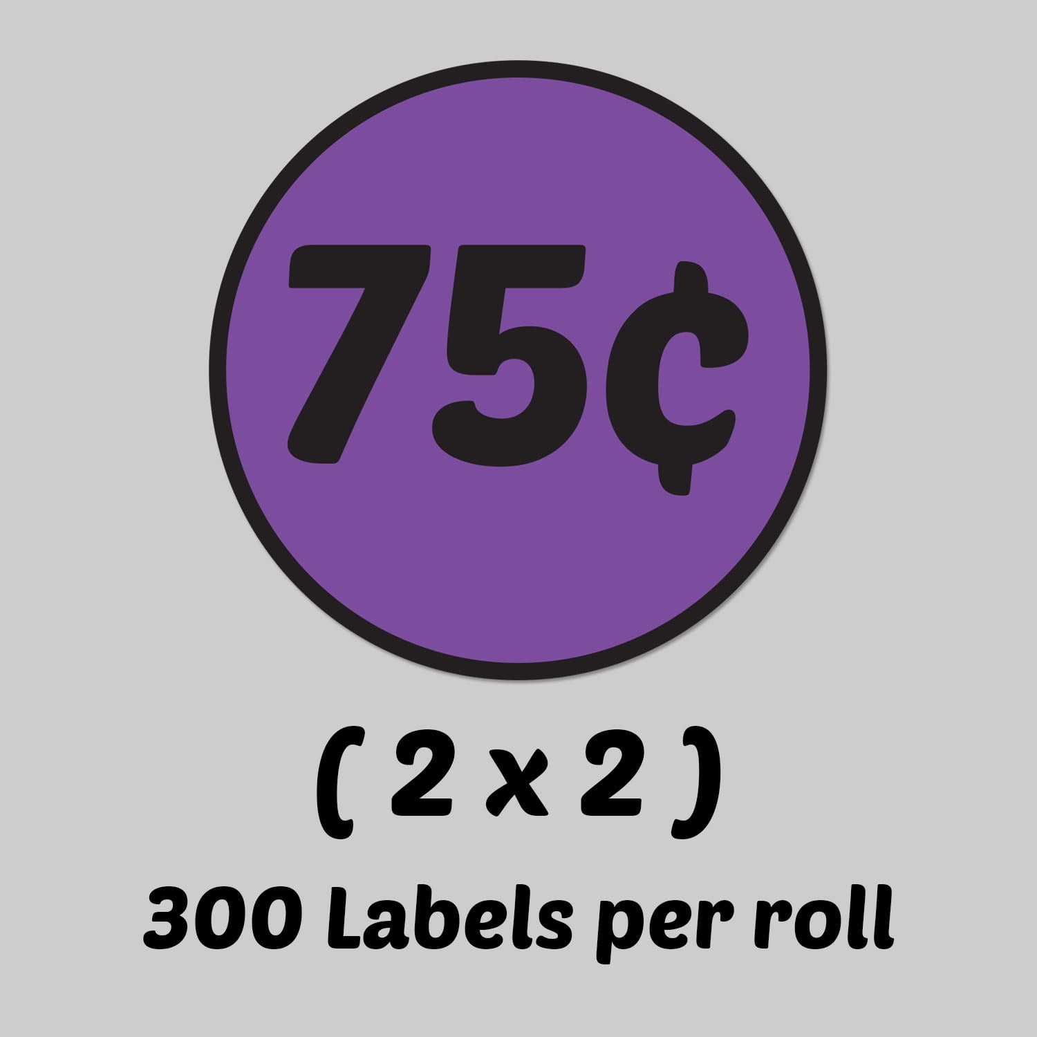 Round 50 Cent Stickers (2 inch, 300 Stickers per Roll, Dark Pink, 10 Rolls)  for Retail, Garage Sale or Yard Sales 