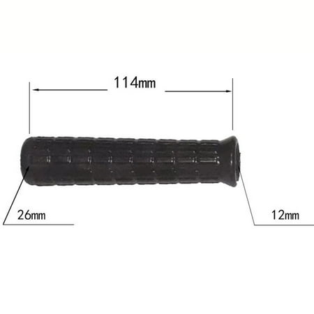 

2Pcs Wheelbarrow Rubber Handles Round Tubes Black Replacement Universal Handles