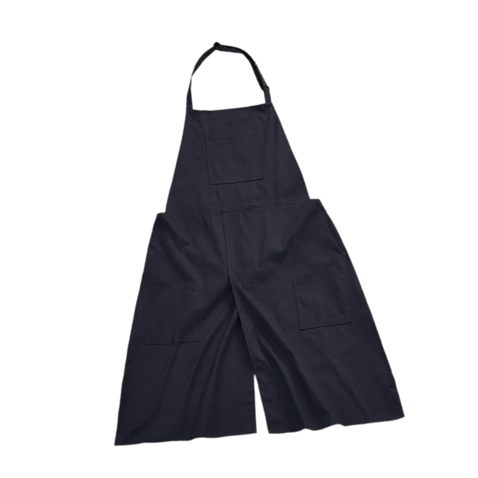 Fiocias Pottery Apron Split Leg Apron,Sturdy Multipurpose for Women Simple Ceramics Clay Black