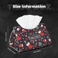 thumbnail image 6 of Lsque Merry Christmas Printed Long Tissue Box Cover Holder, Facial Paper Organizer Dispenser,Triangle with Bottom Belt, PVC Leather Decorative Organizer, 6 of 9