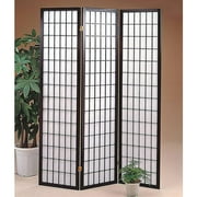 ORE International 70" 3-Panel Wood Screen Room Divider in Black