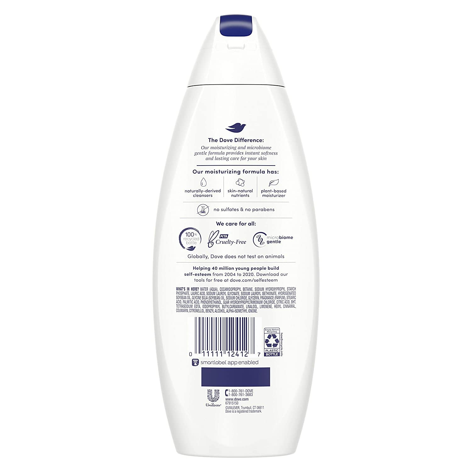 Dove Deep Moisture Nourishing Body Wash, Sulfate-Free 12 oz, Pack of 3