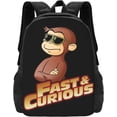 thumbnail image 1 of Anime Backpack Curious George Backpack Funny Laptop Back Pack Book Bag Hiking Outgoing Daypack For Women Mens, 1 of 8