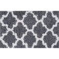thumbnail image 3 of Jersey Shag Transitional Geometric Gray and White Polypropylene Indoor Area Rug, 2'x3' Rectangle, 3 of 9