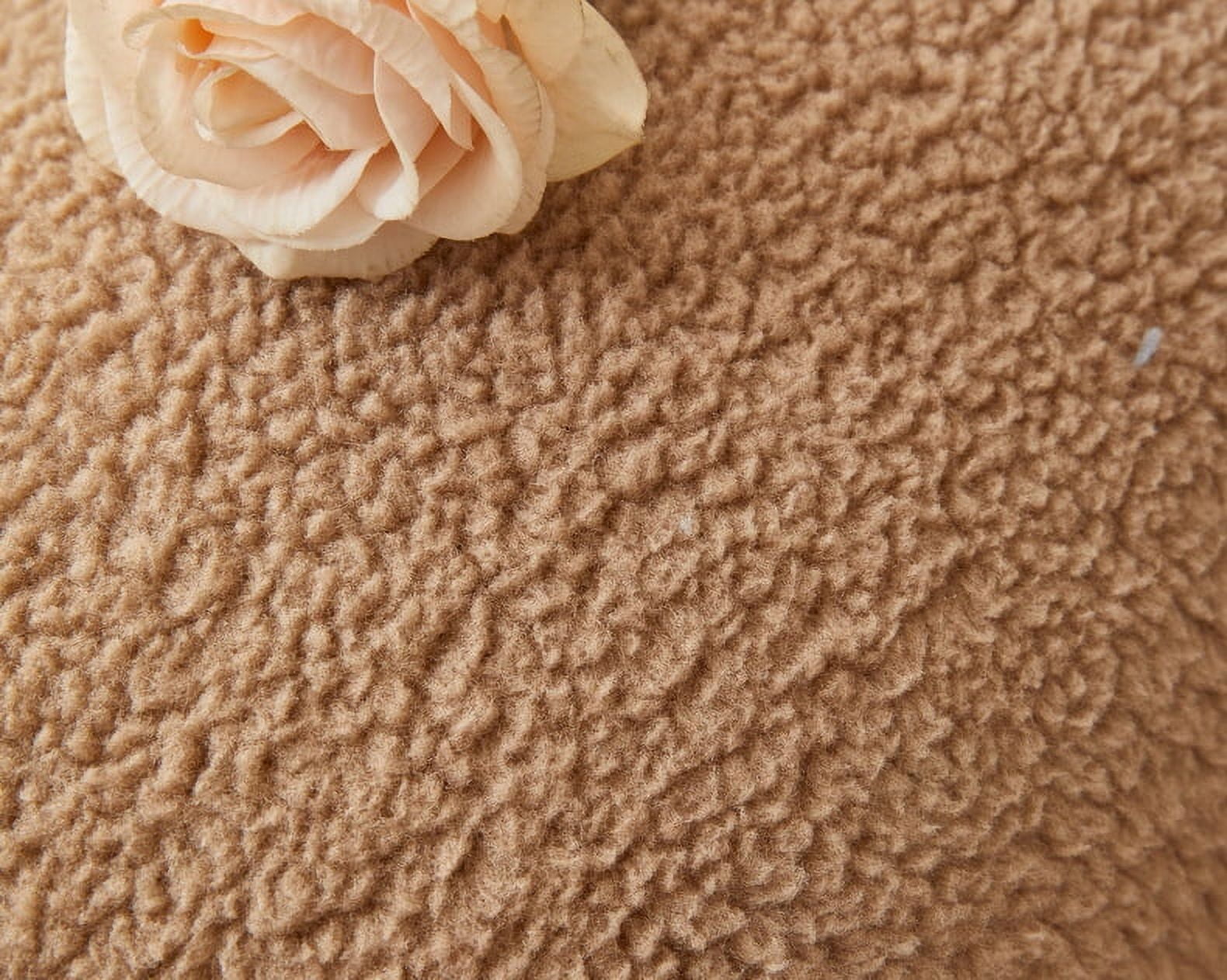 Namzi Lamb Wool Sofa cushion Couch Cover Solid Colour Reclining Chair Cover for Living Room Sofa Easy Fit Washable Furniture Sofa Protector 29.92*90.94inch (Khaki)