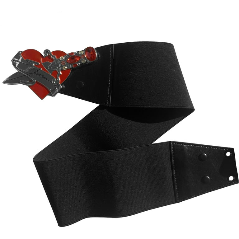 Women's Kreepsville Elvira Dagger Elastic Waist Belt Red