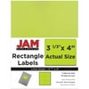 "JAM Paper Shipping Address Labels, Large, 3 1/3"" x 4"", Lime Green, 120/pack"