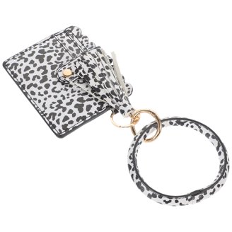 Wristlet Keychain Wallet With AirTag Slot & RFID Protection - Silicone Beaded Bracelet Style