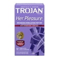 thumbnail image 3 of (4 pack) Trojan Her Pleasure Plus Spermicide Latex Lubricated Ribbed Condoms, 12 count, 3 of 10