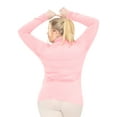 thumbnail image 3 of Stretch Is Comfort Women's Plus Size Warm Long Sleeve Turtleneck Top Light Pink 5X, 3 of 6