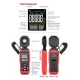 thumbnail image 3 of LCD Digital Light Meter Digital Lux Meter Handheld Illuminometer Luminometer Photometer Luxmeter Light Meter 0-200000 Lux ,Easy to Use, 3 of 7