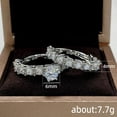 thumbnail image 5 of SEPARQI 2pcs His and Hers Wedding Ring Sets Couples Engagement Rings Women and Men 925 Sterling Silver AAA Cubic Zirconia Proposal Atmosphere Elegant Bride Accessories, 5 of 7