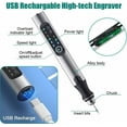 thumbnail image 6 of Electric Engraving Pen Cordless Micro Carving Pen with 3 Adjustable Speed Rechargeable Engraver Machines Wireless Etching Engraving Tool for Jewelry Wood Metal Glass Stone, 6 of 10