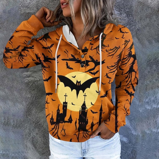 Ichuanyi liquidación de la moda femenina de la moda impresa blusa de manga larga tops casuales suéter capucha ICHUANYI WER2023082207477