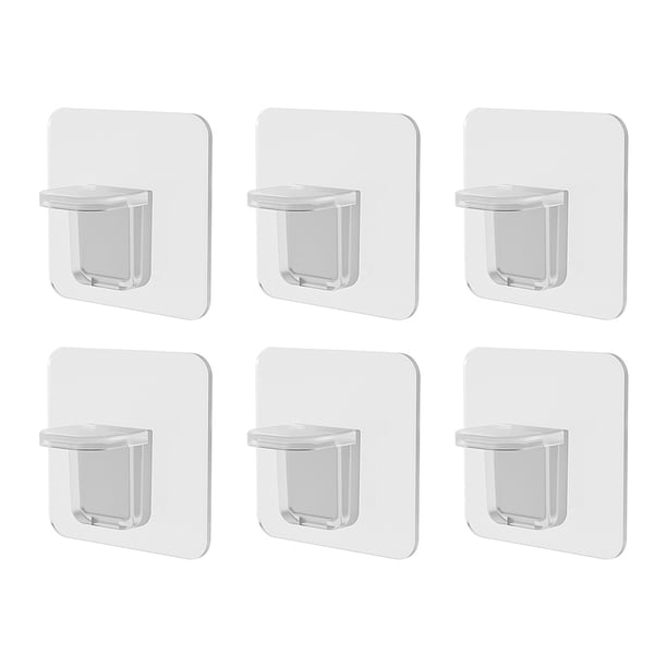 Naiovety Soportes de estante Perforación libre Clavijas de estante extraíbles Soportes de partición de armario de plástico Gabinete para baño Organizadores de utensilios de cocina No.02 Naiovety HA010081-02