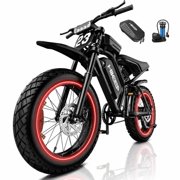 20" Fat Tire Electric Bike for Adults, 750W 1500W Peak Motor Dirt Bike, 48V 17.5Ah E-Bike, Full Suspension, Max 32MPH, UL 2849