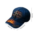 thumbnail image 3 of huayou Vintage Cross American Flag Print Baseball Cap, Distressed Adjustable Hat for Casual Daily Wear Patriotic Events and Outdoor Activities, 3 of 6