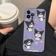 thumbnail image 3 of Funda de teléfono con dibujos animados Kuromi para Apple, cubierta de silicona suave negra para iPhone 15 14 13 12 11 Pro XS Max Mini 7 8 Plus X XR SE, 3 of 5