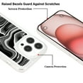 thumbnail image 4 of SaniMore Case for iPhone 15 Pro, Shockproof Ant-fall TPU Backplane Marble Stylish Pattern for Girls Women No-Yellowing Slim Lightweight for iPhone 15 Pro, Black/White, 4 of 11