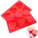 thumbnail image 2 of 3 paquetes de 6 cavidades en forma de corazón Molde de silicona (morado, rojo, marrón), molde para hornear top cake de findTop, molde de galletas de chocolate, 2 of 5