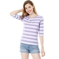 thumbnail image 3 of INSPIRE CHIC T-Shirt Décontracté Imprimé pour Femmes à Manches au Coude et Col Rond, 3 of 7