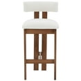 thumbnail image 2 of Safavieh Macey Wood Barstool in Ivory / Walnut, 2 of 7