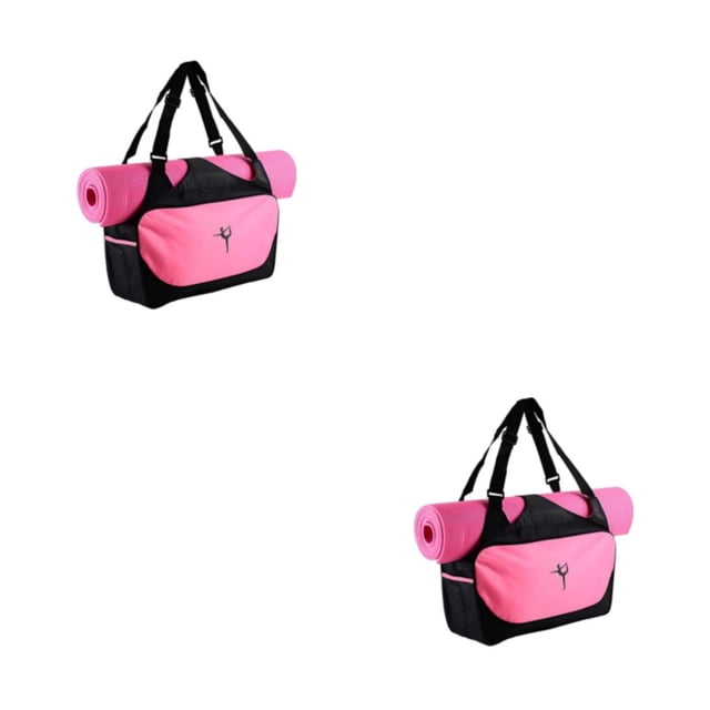 kurtrusly Essentiels de Yoga Bien Emballés dans un Sac de Sport Robuste et Durable Sacs de Sport Yoga Rose 2ensemble