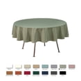 thumbnail image 3 of Mantel maxmill redondo con aspecto de lino texturizado, 180 cm, color verde salvia, 3 of 9