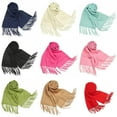 thumbnail image 2 of 2PLY Long 78X28 Solid Silky Pashmina Shawl Wrap Stole Wool Feel Scarf, 2 of 8