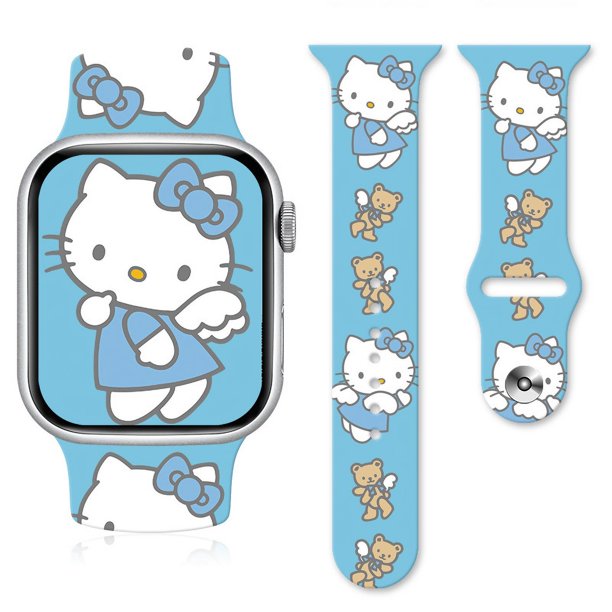 Correa estampada de Hello Kitty de Sanrio para Apple Watch de la generación completa S8765432SE
