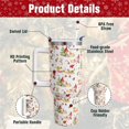 thumbnail image 4 of 40 oz Christmas Tumblers with Handle and Straw, Gnome Corgi 40oz Stainless Steel Vacuum Insulated Travel Coffee Mug Cup Water Bottle, Christmas Decor Stuff Accessories Gifts for Women, 4 of 6
