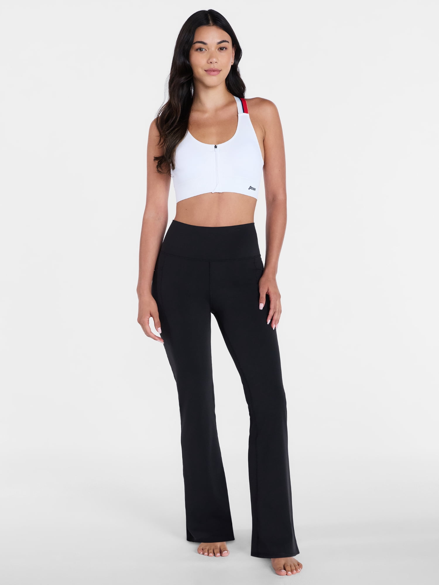 Penn Women's Seamless Adjustable Zip Front Sports Bra, Sizes S-XL