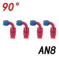 thumbnail image 1 of 4pcs Universal Aluminum AN3/4/6/8/10/12 PTFE Hose Fittings E85 Hose End Joint for PTFE Nylon or Steel Braided Fuel Line~2704, 1 of 1