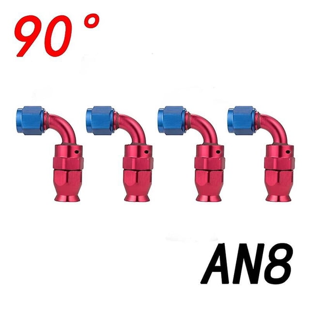 4pcs Universal Aluminum AN3/4/6/8/10/12 PTFE Hose Fittings E85 Hose End Joint for PTFE Nylon or Steel Braided Fuel Line~2704