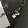 thumbnail image 5 of K-KED Vintage 925 Sterling Silver Heart Pendant Chain Bracelet Stylish Bangle, 5 of 6