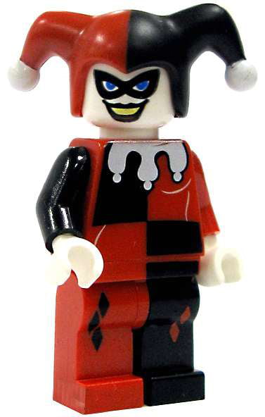 LEGO Batman White Harley Quinn Minifigure Head Dual-Sided Print Loose 