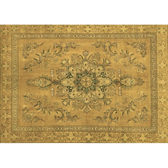 Ahgly Company Indoor Rectangle Abstract Brown Modern Area Rugs, 2' x 4'