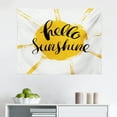 thumbnail image 1 of Hello Sunshine Tapestry, Nautical Themed Sun and Horizontal Stripes Sketch Typography, Fabric Wall Hanging Decor for Bedroom Living Room Dorm, 2 Sizes, Blue Charcoal Grey White, by Ambesonne, 1 of 1