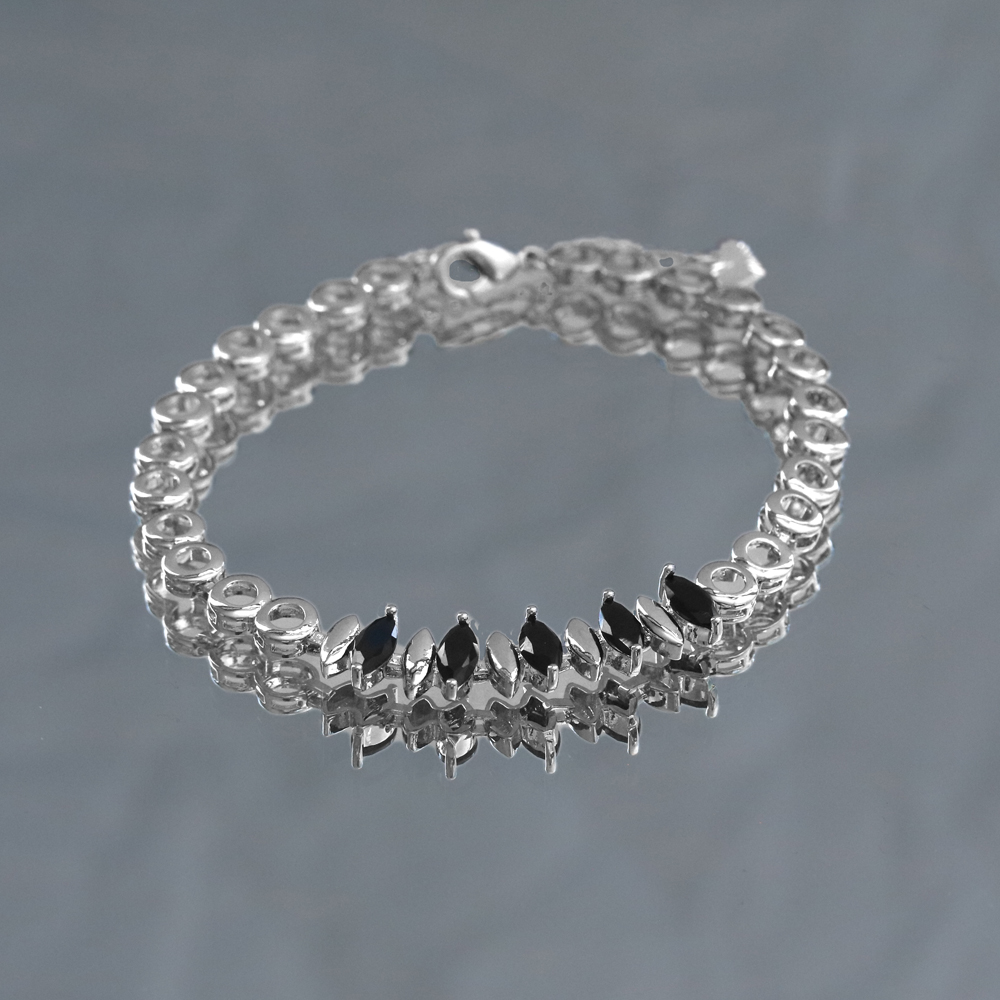 Kaash Customs Adjustable 925 Sterling Silver CZ Stone Anklet Bracelet Gift for Women