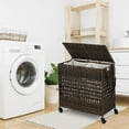 thumbnail image 3 of Giantex  Laundry Hamper, Basket  w/Wheels & Lid, Large Storage Clothes Basket for Home, 3 of 8