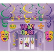 Mardi Gras Hanging Swirls Mega Pack (30pcs)